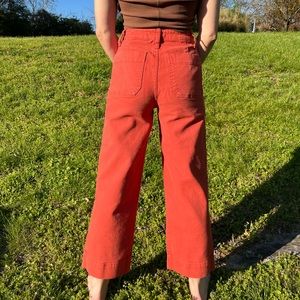 Madewell Slim Emmett Pants- Red
